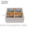 LFGB Square small concrete box Kitchen decoration with wood divider