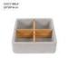 LFGB Square small concrete box Kitchen decoration with wood divider
