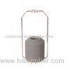 Garden Clyinder Small Concrete Vase Light Grey With Gold Electro - Plating Wire