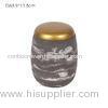 Black Marble Effect Concrete Candle Holder Attach Golden Painted Lid