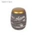 Black Marble Effect Concrete Candle Holder Attach Golden Painted Lid
