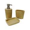 Dyed Yellow Concrete soap dispenser / Oblong Concrete Toothbrush holder