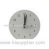 6mm Letters Round Shape Concrete Wall Clock Smooth Home Decoration