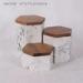 Hexagon Waterproof Empty Concrete Jar Marbling Custom Three Size
