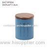 Cylindrical Tea Concrete Kitchen Accessories Jars Four Color With Wood Lids