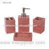 Red Concrete Toilet brush Holder / Concrete soap dispenser For New House Gift