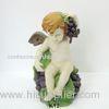 Green Grape Seat Baby Polyresin Figurines Yellow Hair Eco - Friendly