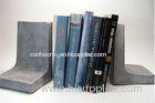 Right Angle Concrete Bookends Light Grey For Office Decoration