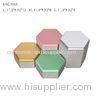 Hexagon Ceramic Handmade Concrete Candle Holder Colorful Lid Combination