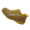 Yellow suede leather safety shoes