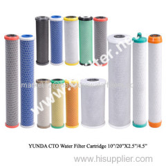 10" activated carbon block water filter cartridge(CTO) for water purification