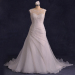 ALBIZIA Matching Pleated Sequin Lace Organza Detachable Train Sweep/Brush Wedding Dresses