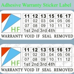Custom Date Warranty Sticker If Seal Broken Destructible Paper Label Anti-fake Security Label With Warranty Date
