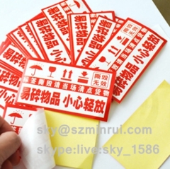 Brittle Fragile Security Non Removable Labels for Anti Counterfeiting Fragile Warning Sticker