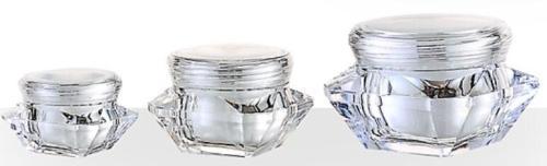 Acrylic Jar. Diamond Jar. Cream Jar