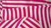 Red Poplin White Cotton Vertical Striped Fabric For Clothes / Glove / Hat / Cushion