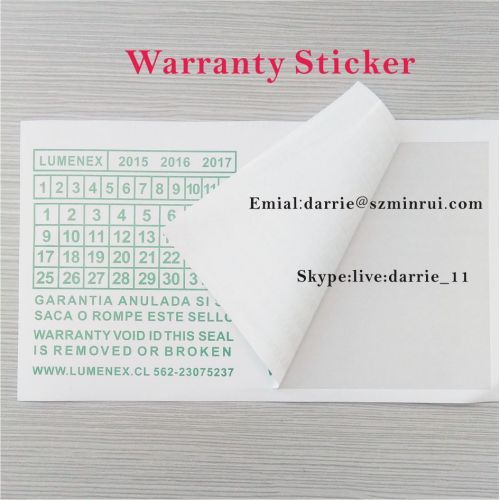 China top self-adhesive destructible label factory MINrui designs Super warranty label for greater electronic equipment