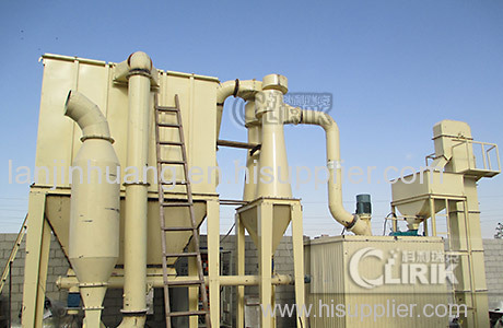 Barite powder grinding processing flow and processing plant