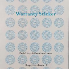 China best self-adhesive destructible vinyl label manufacturer custom round 11mm diameter warranty screw label for phone