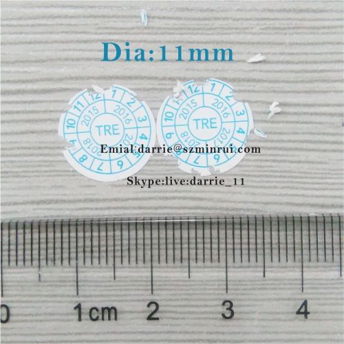 China best self-adhesive destructible vinyl label manufacturer custom round 11mm diameter warranty screw label for phone