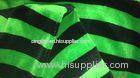 Reactive Dyed Double Knit Fabric For Suit Or Shirt / Green And Black Striped Fabric