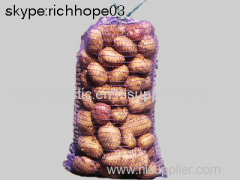 PE raschel mesh bag for onion potato vegetable fruit