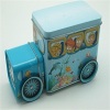 Car shape food metal box cookie tin box