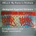 Holographic Regular Geometry Eggshell Graffiti Stickers