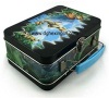 Metal game package tin lunch box