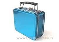 Suitcase shape tin box for food
