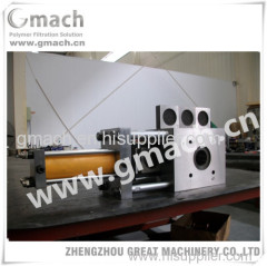 plastic recycling extruder with Single plate type four working station hydraulic screen changer