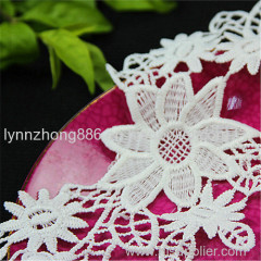 beautiful design polyester embroidered collar lace applique