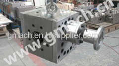 plastic recycling extruder melt gear pump