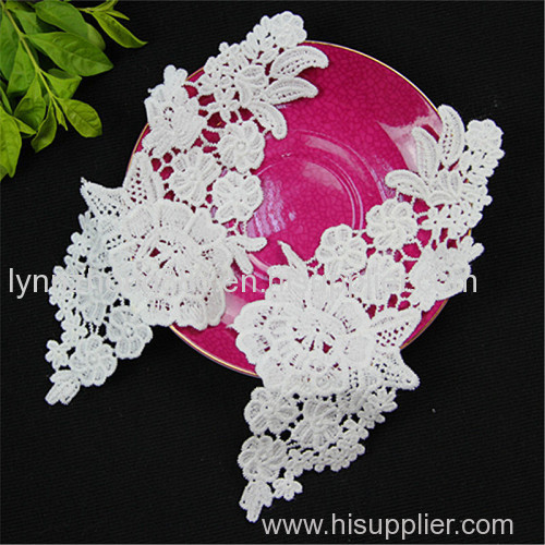 embroidery designs flower trim neck lace collar for women