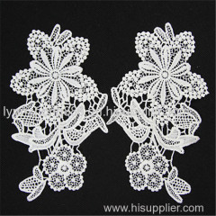 flower embrodered collar lace trim applique