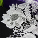 white embroidery flower design applique
