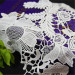 white embroidery flower design applique