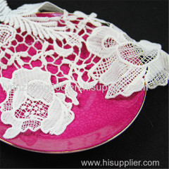 white embroidery flower design applique