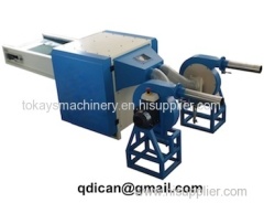 Fiber opening and pillow filling machine with 2 nozzles