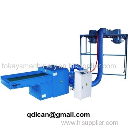 Fiber opening and filling machine