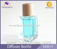 Car / Home Transparent 30ml Glass Diffuser Bottles With Wood Cap