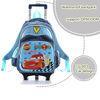 OEM School Student Cartoon Trolley Rolling Backpack with Wheels Zipper Closure