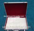 Aluminum Portable CD Storage Boxes with Velvet Lining Electroplate Iron Key Lock