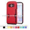 Galaxy S6 edge inner silicone outer plastic Samsung Cell phone Covers with card slot