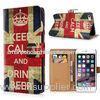 Cartoon Cute Designs iPhone Protective Case Wallet Flip Leather Case With Card Slot
