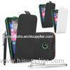 Nokia Lumia 630 Comercial Real Genuine Leather flip Phone case Cover black and white