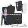 Nokia Lumia 630 Comercial Real Genuine Leather flip Phone case Cover black and white