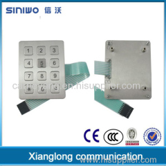 Metallic keyboard ip65 waterproof metal digital keypad for outdoor