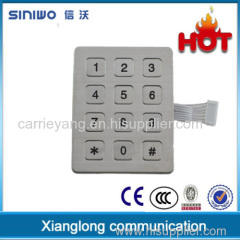 Metallic keyboard ip65 waterproof metal digital keypad for outdoor