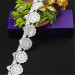 wide polyester chemical lace trim for bridal dress